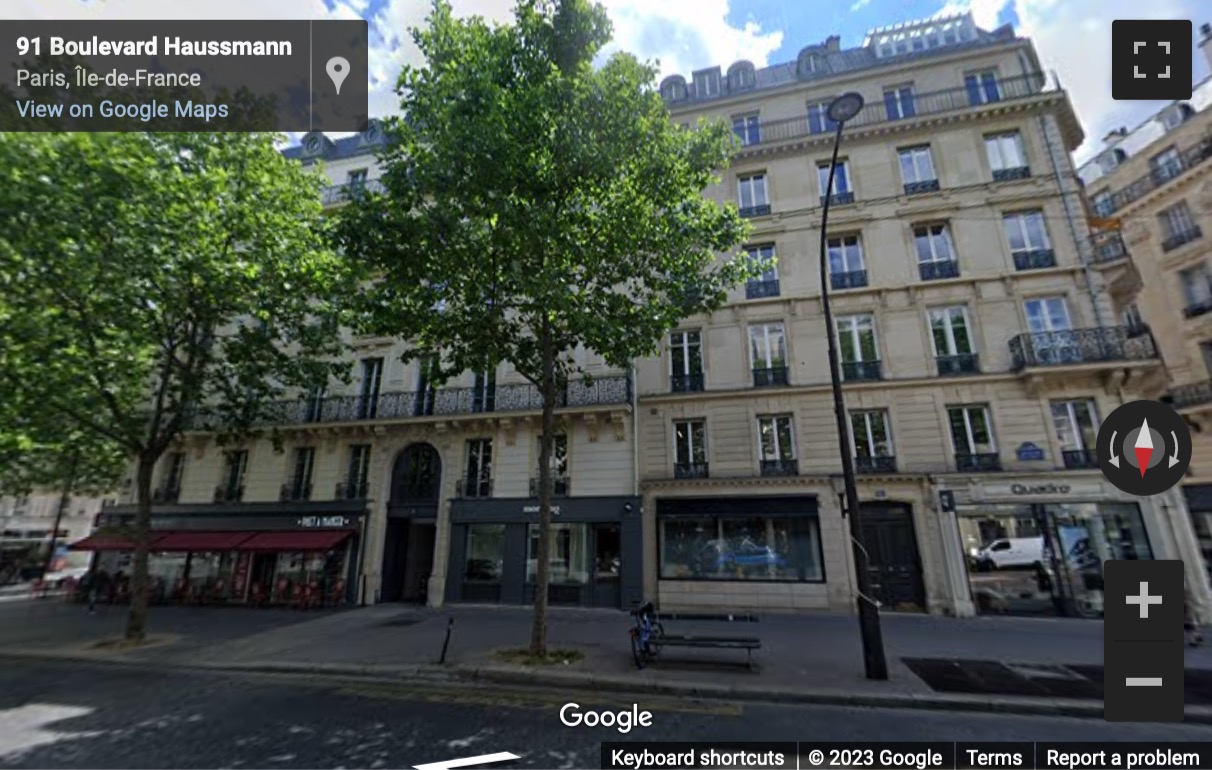 Street View image of Saint-Augustin, 91 Boulevard Hausmann, Paris