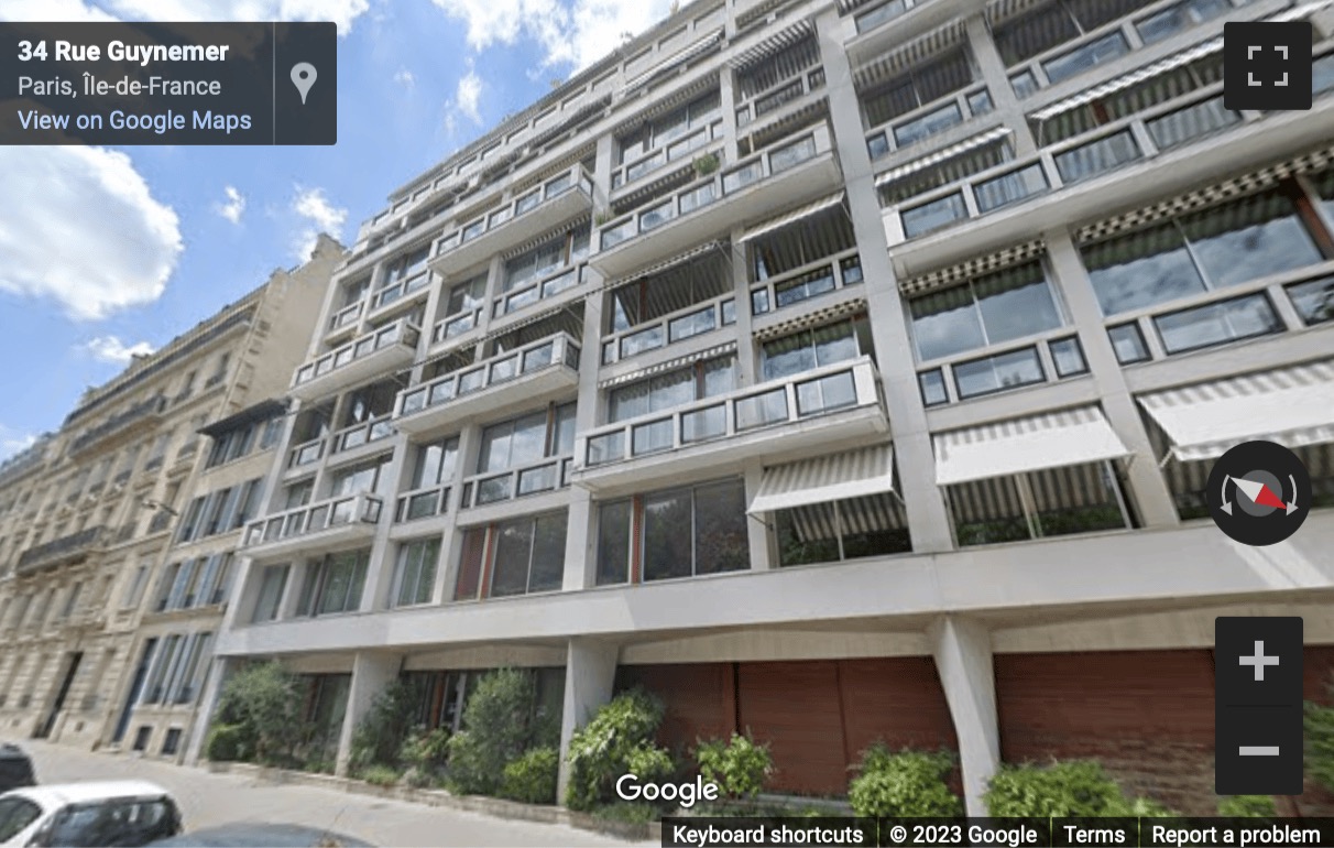 Street View image of 34-40 Rue Guynemer, Issy-les-Moulineaux, Paris