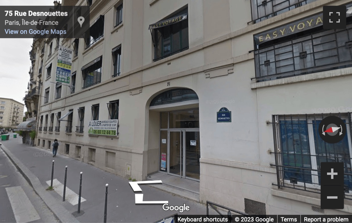 Street View image of 71 Rue Desnouettes, Paris