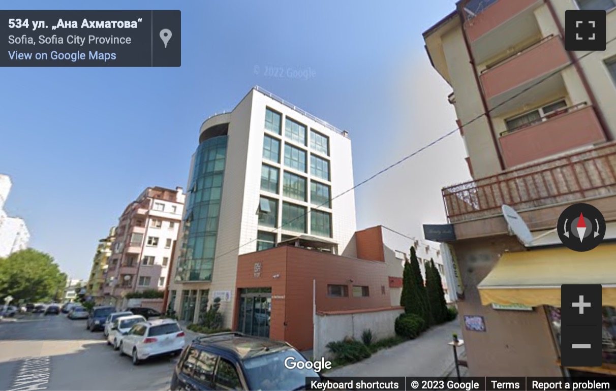 Street View image of 9 Anna Ahmatova Street, Sofia