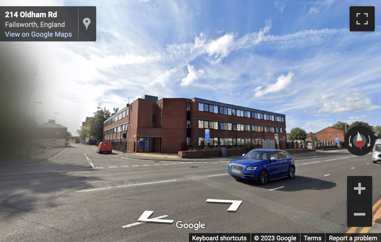 Street View image of 160 Oldham Road, Manchester