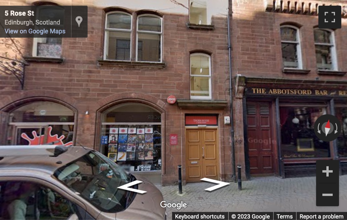 Street View image of Thorn House, 5 Rose Street, Edinburgh