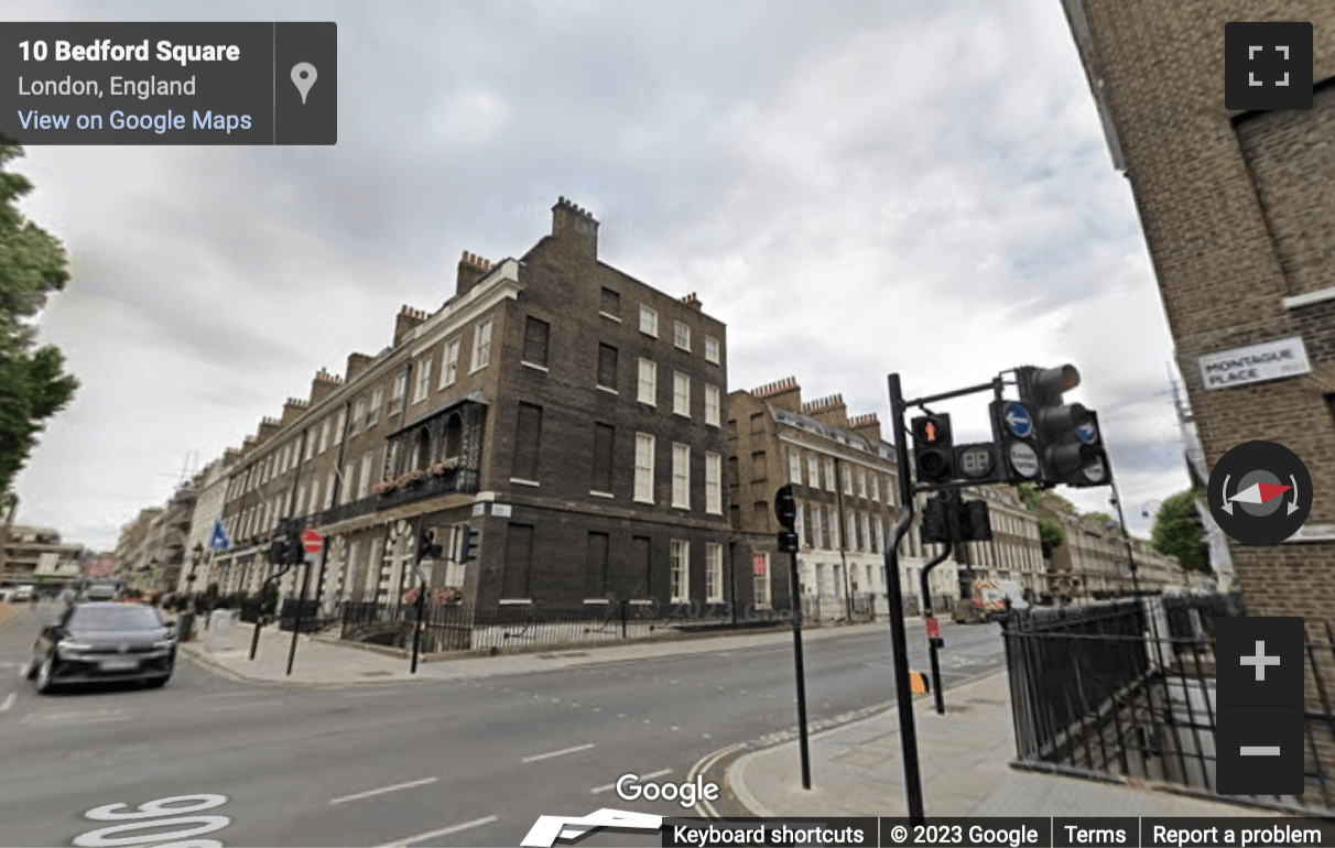 Street View image of 14 Bedford Square, London