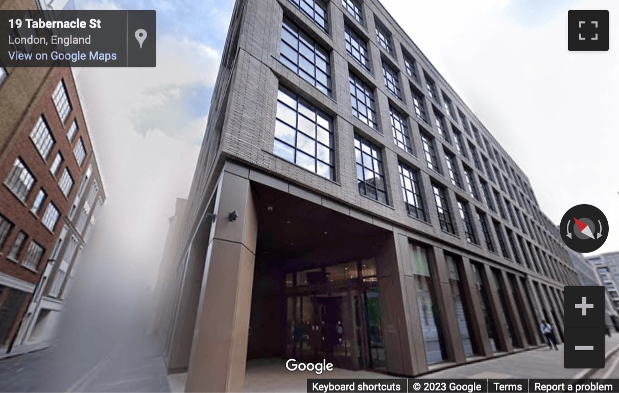 Street View image of 16 Tabernacle Street, London