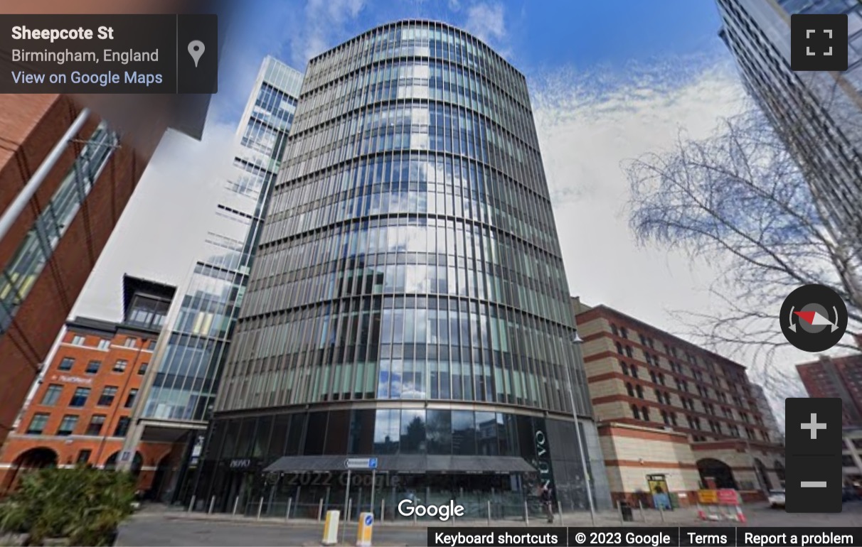 Street View image of Eleven Brindleyplace, 2 Brunswick Square, Birmingham