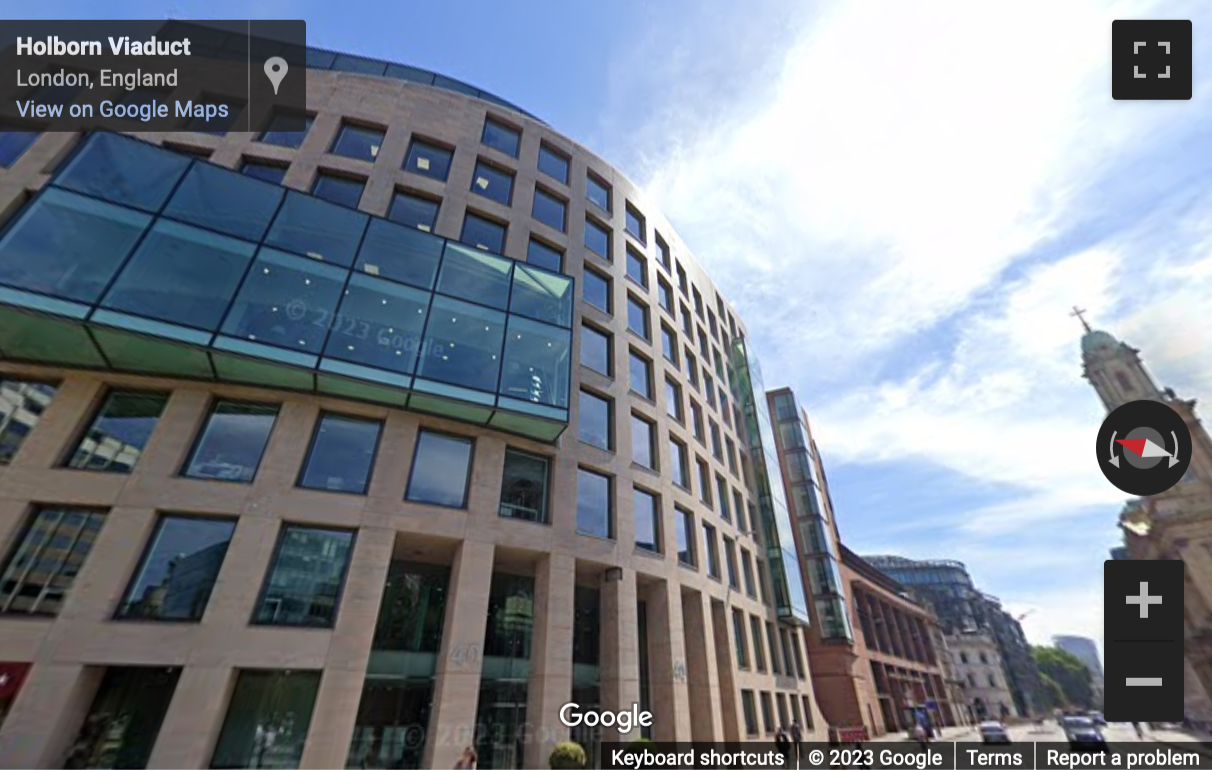 Street View image of 40 Holborn Viaduct, London