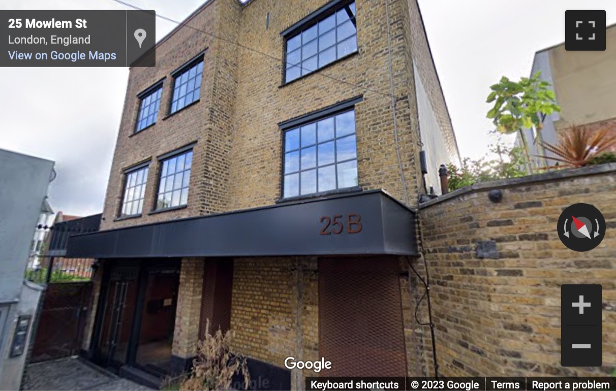 Street View image of 25B Vyner Street, London