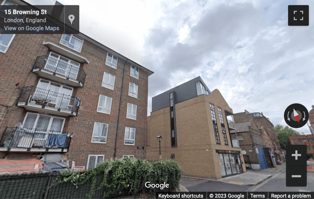 Street View image of 4 browning street, London