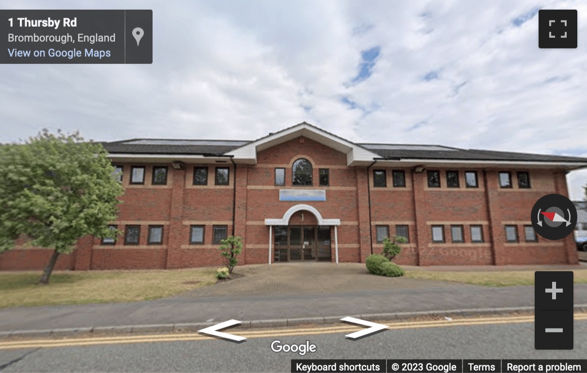 Street View image of 1 Thursby Road, Croft Business Park, Thursby House, Bromborough, Merseyside