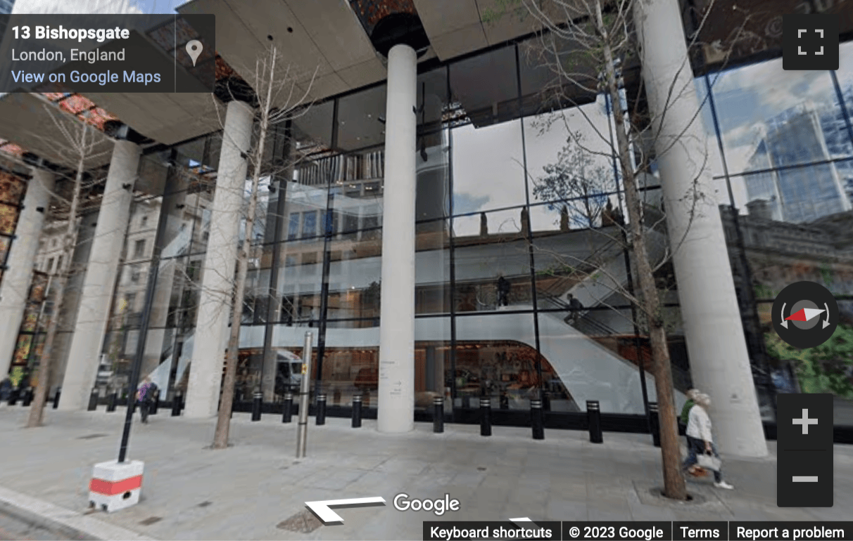 Street View image of 7th Floor, 22 Bishopsgate, London