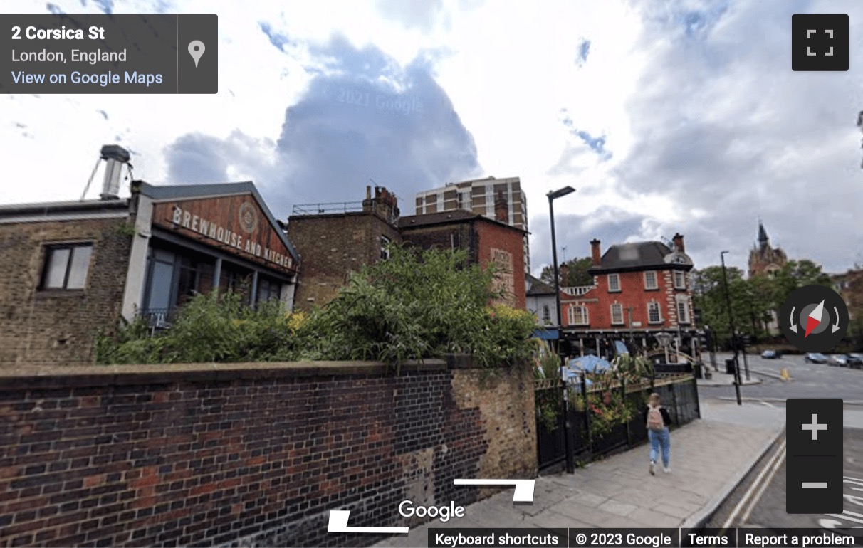 Street View image of The Hub @ Brewhouse and Kitchen, 2a Corsica Street, Highbury, London