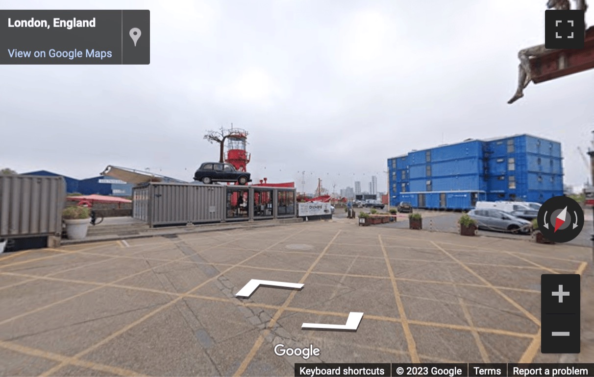 Street View image of Bow Office, Lightship 95, Orchard Place, Trinity Buoy Wharf, London