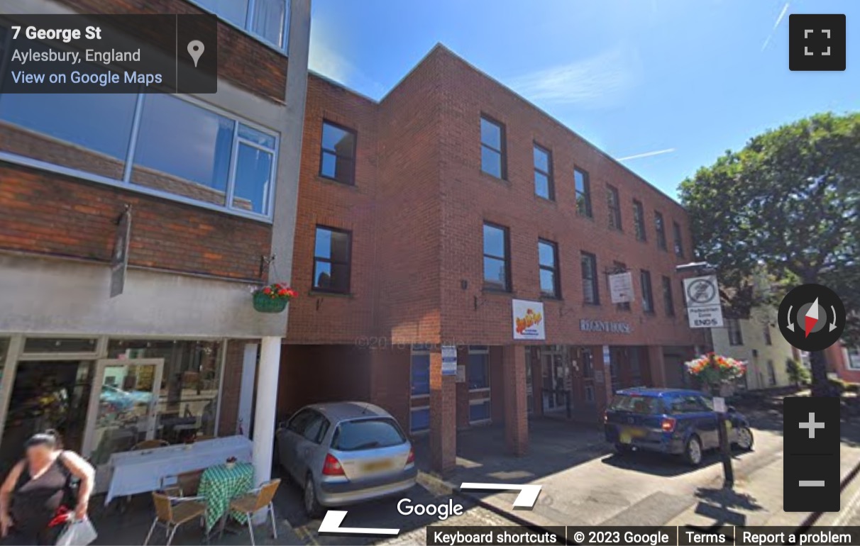 Street View image of 13-15 George Street, Aylesbury, Buckinghamshire