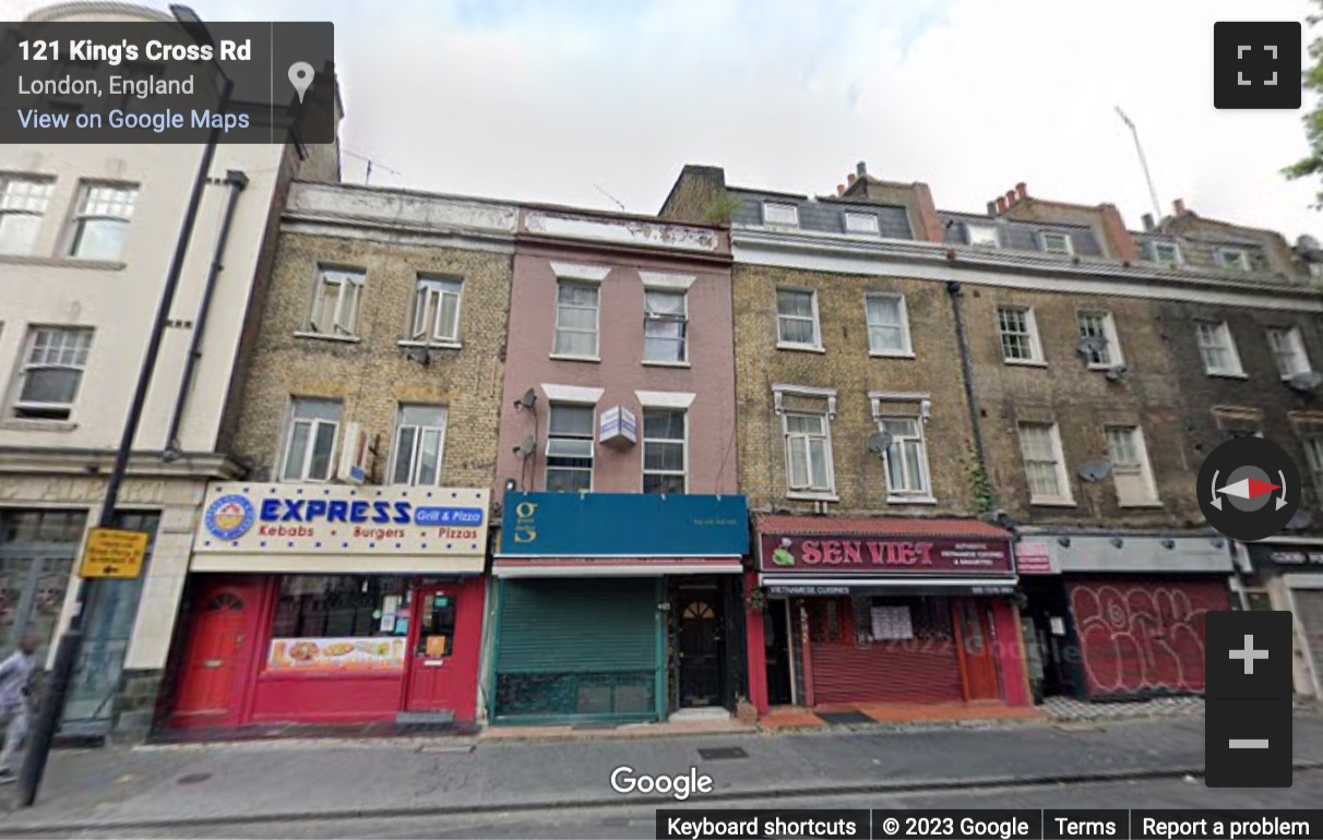 Street View image of 121 Kings Cross Road, London