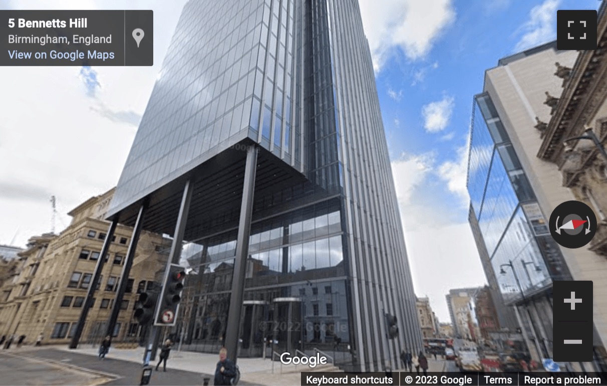 Street View image of 103 Colmore row, Birmingham, West Midlands