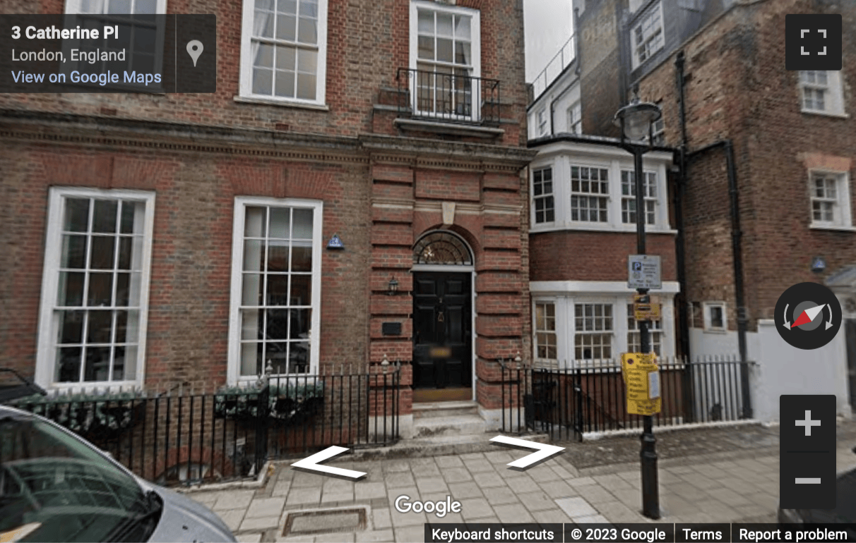 Street View image of 2 Catherine Place, London, Greater London