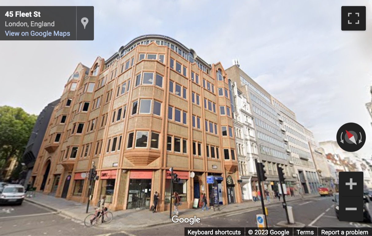 Street View image of 1 Fetter Lane, London