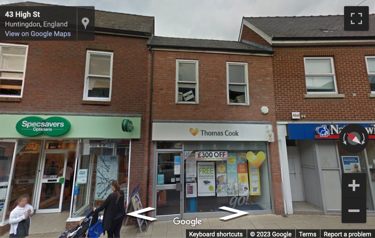 Street View image of 129 High Street, Huntingdon, Cambridgeshire