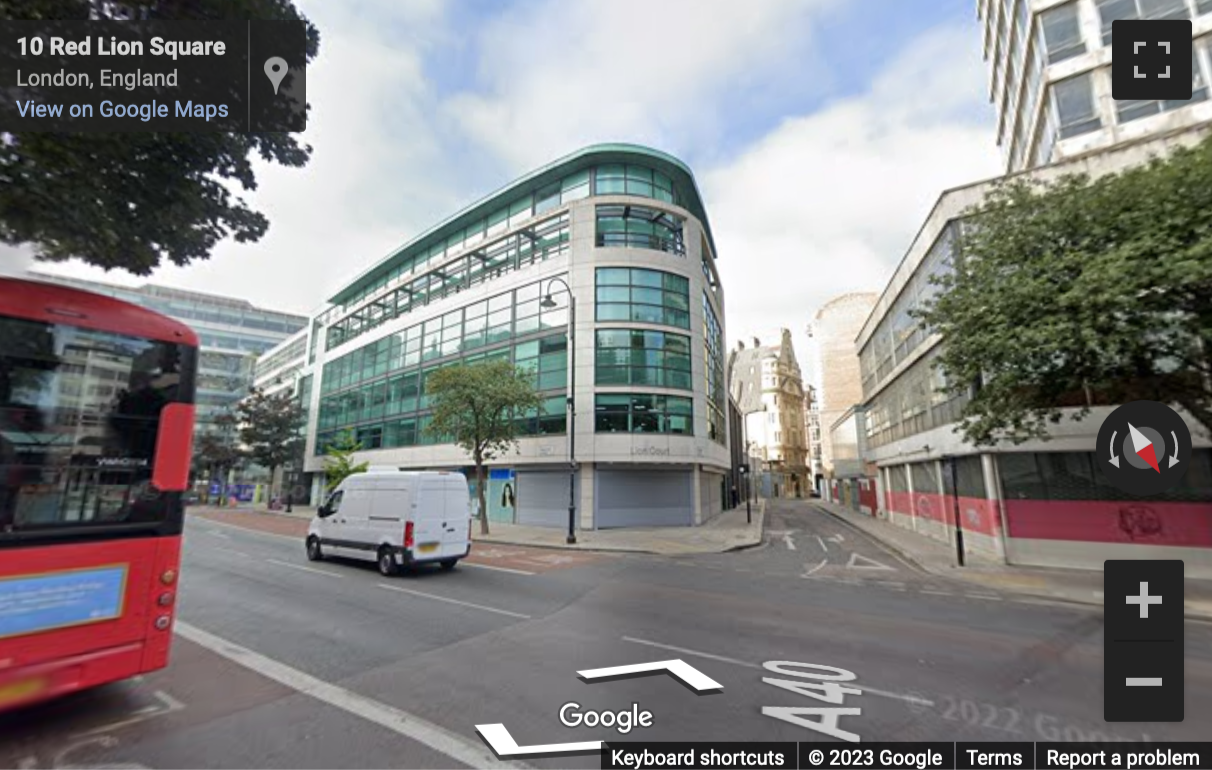 Street View image of 25 Procter Street, 4th Floor, London