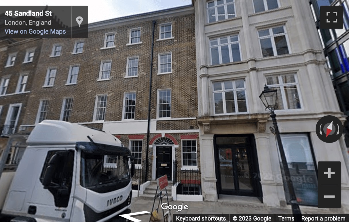 Street View image of 46 Bedford Row, Central London, WC1R