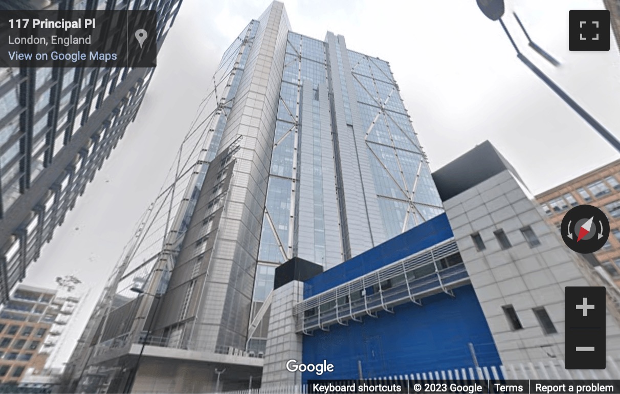 Street View image of The Broadgate Tower, Level 14, 201 Bishopsgate, EC2M