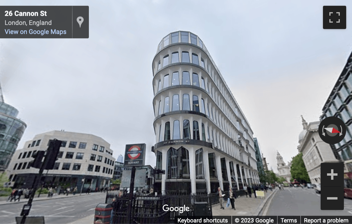 Street View image of 30 Cannon Street, London