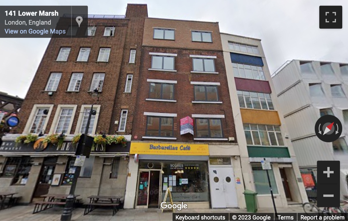 Street View image of 141-142 Lower Marsh Road, London