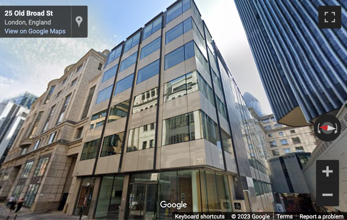Street View image of 30 Old Broad Street, 2nd, 3rd And 4th Floor, London, London Market