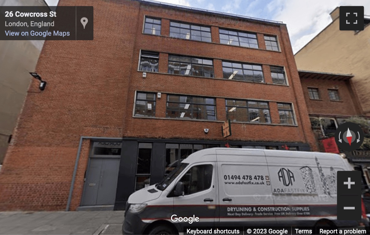 Street View image of 67-69 Cowcross Street, London, Greater London