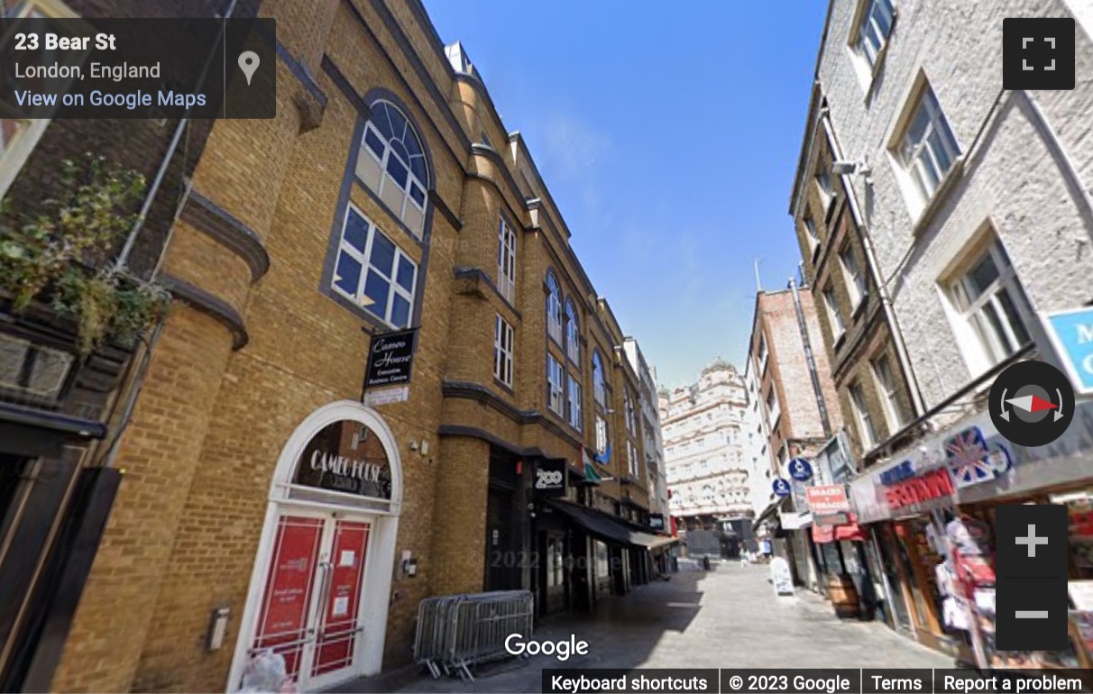 Street View image of Cameo House, 11 Bear Street, London