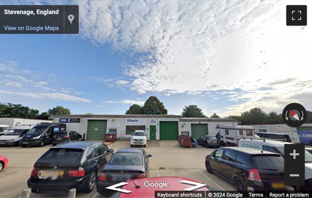 Street View image of Chells Industrial Units, The Glebe, Chells Way, Stevenage, Hertfordshire