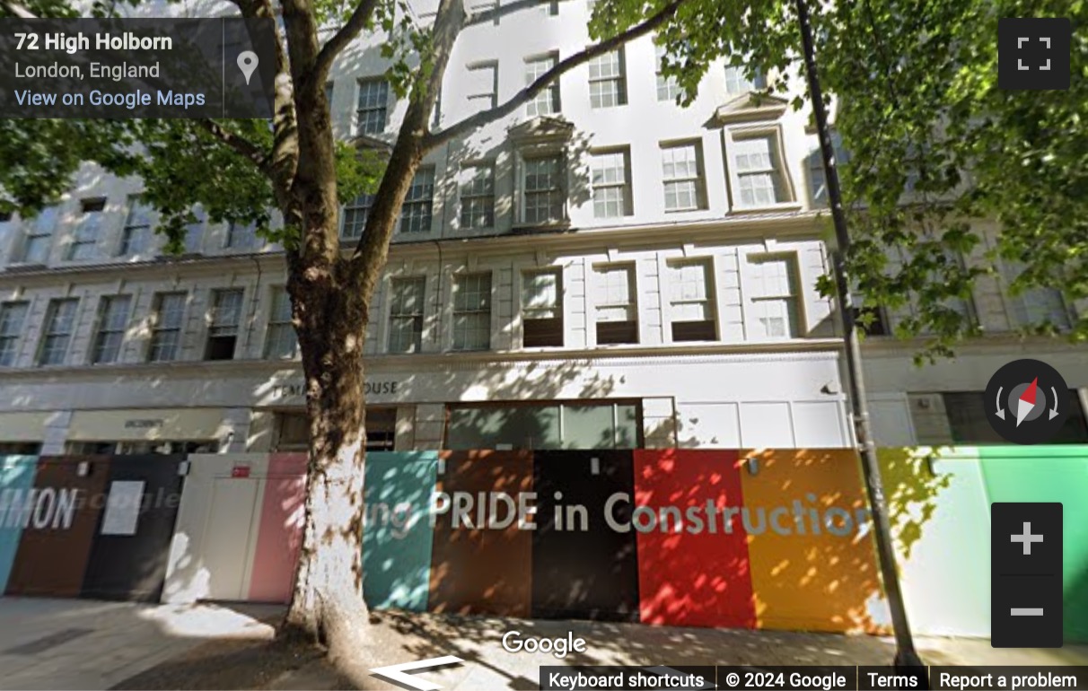 Street View image of 81-87 High Holborn, Central London, WC1V, UK