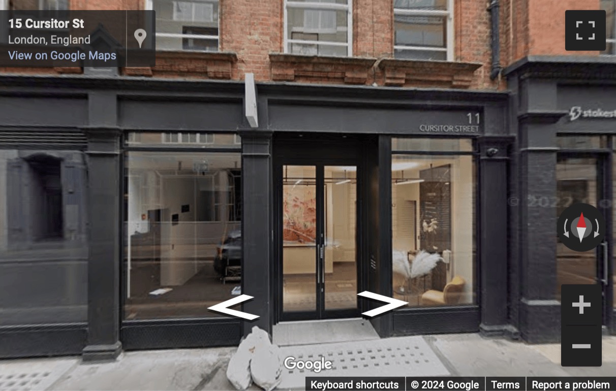 Street View image of 11 Cursitor Street, Chancery Lane, Central London, EC4A