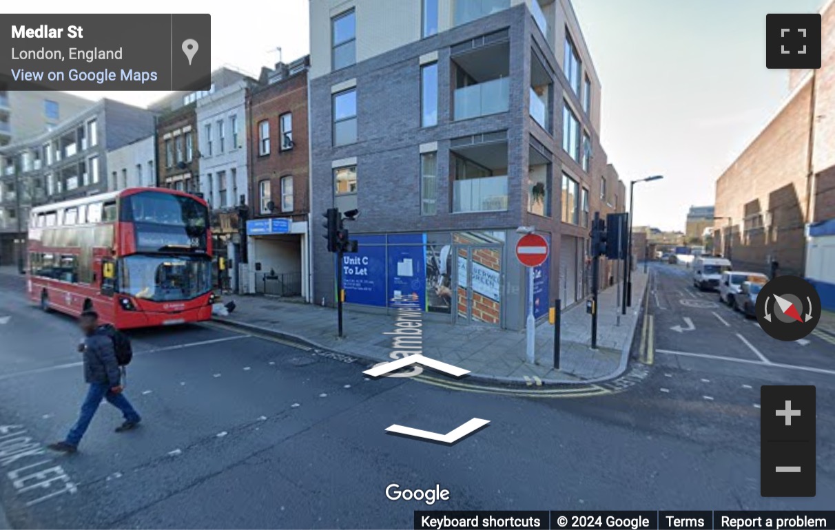 Street View image of 272-274 Camberwell Road, Central London, SE5, UK