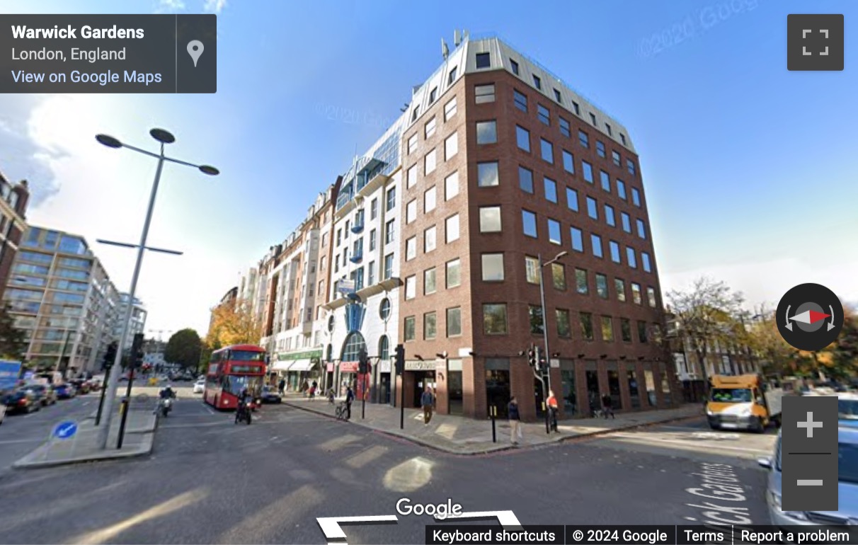 Street View image of 346 Kensington High Street, Central London, W14, UK