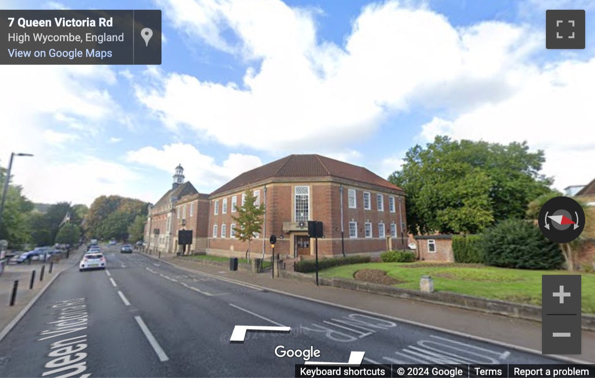 Street View image of Queen Victoria Road, Old Library Building, High Wycombe, Buckinghamshire