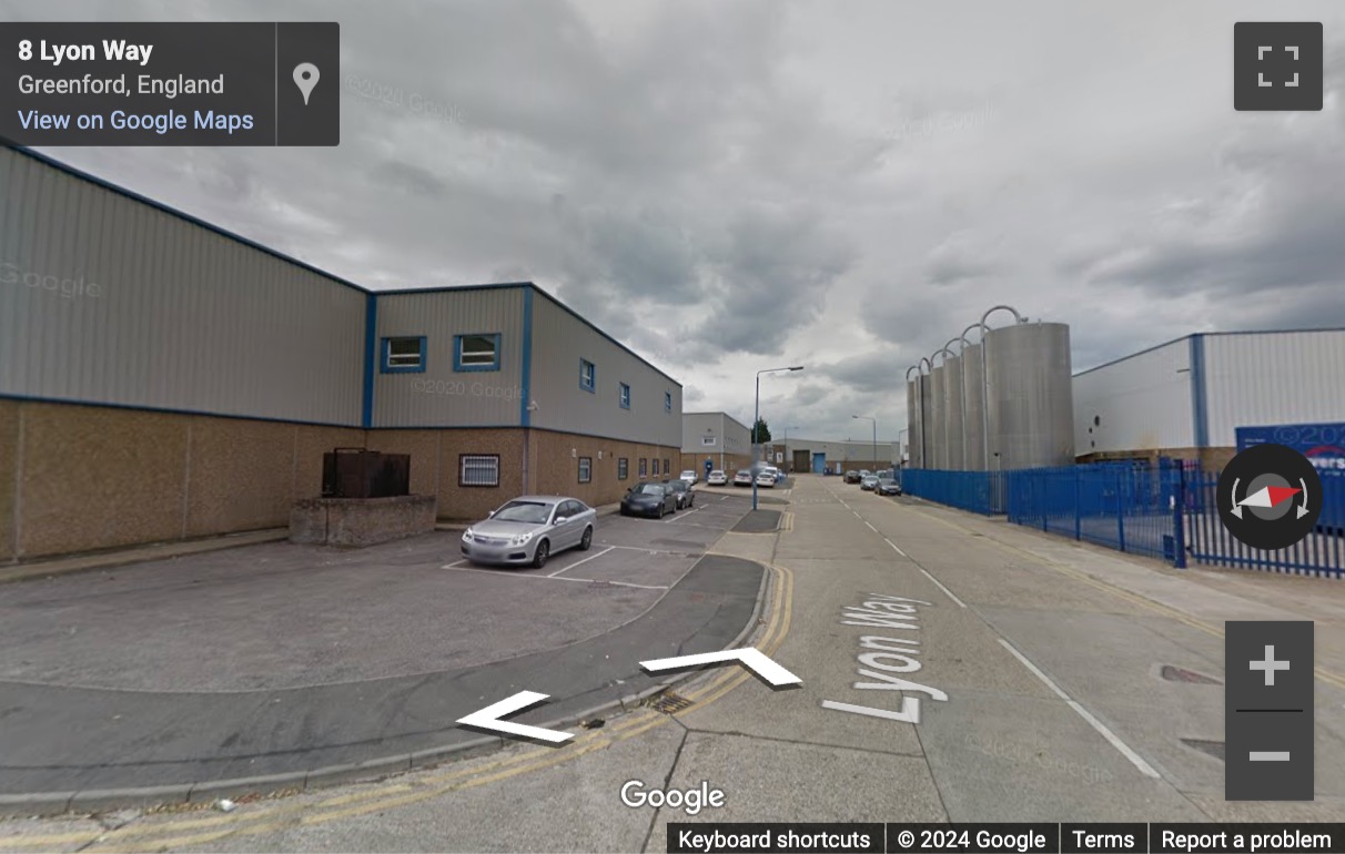 Street View image of 8, Lyon Way Industrial Estate, Lyon Way, Middlesex, Greenford, Greater London, UB6, UK