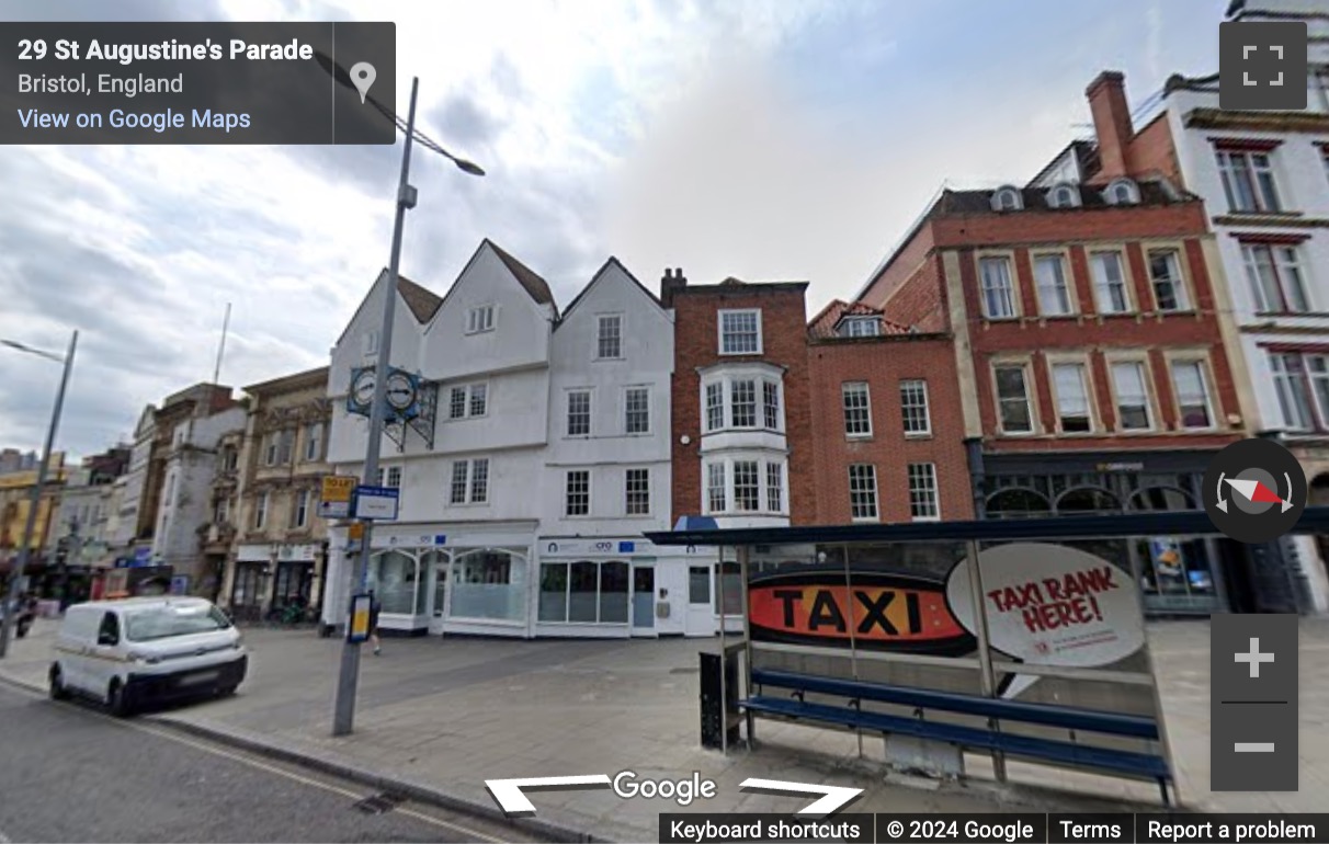 Street View image of 26-31 St Augustine’s Parade, Bristol