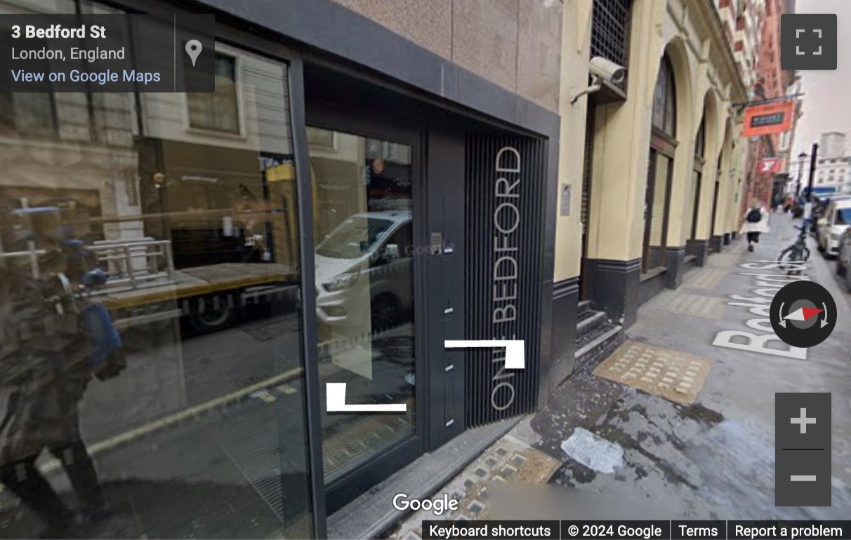 Street View image of 1 Bedford Street, 3rd & 4th Floor, Central London, WC2E