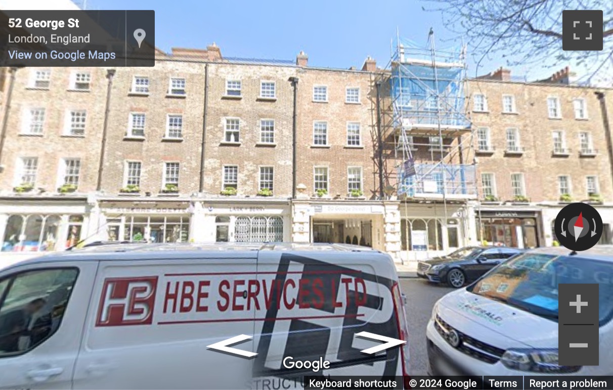 Street View image of 52 George Street, 1st Floor, 2nd Floor, 3rd & 4th Floor, Central London, W1U