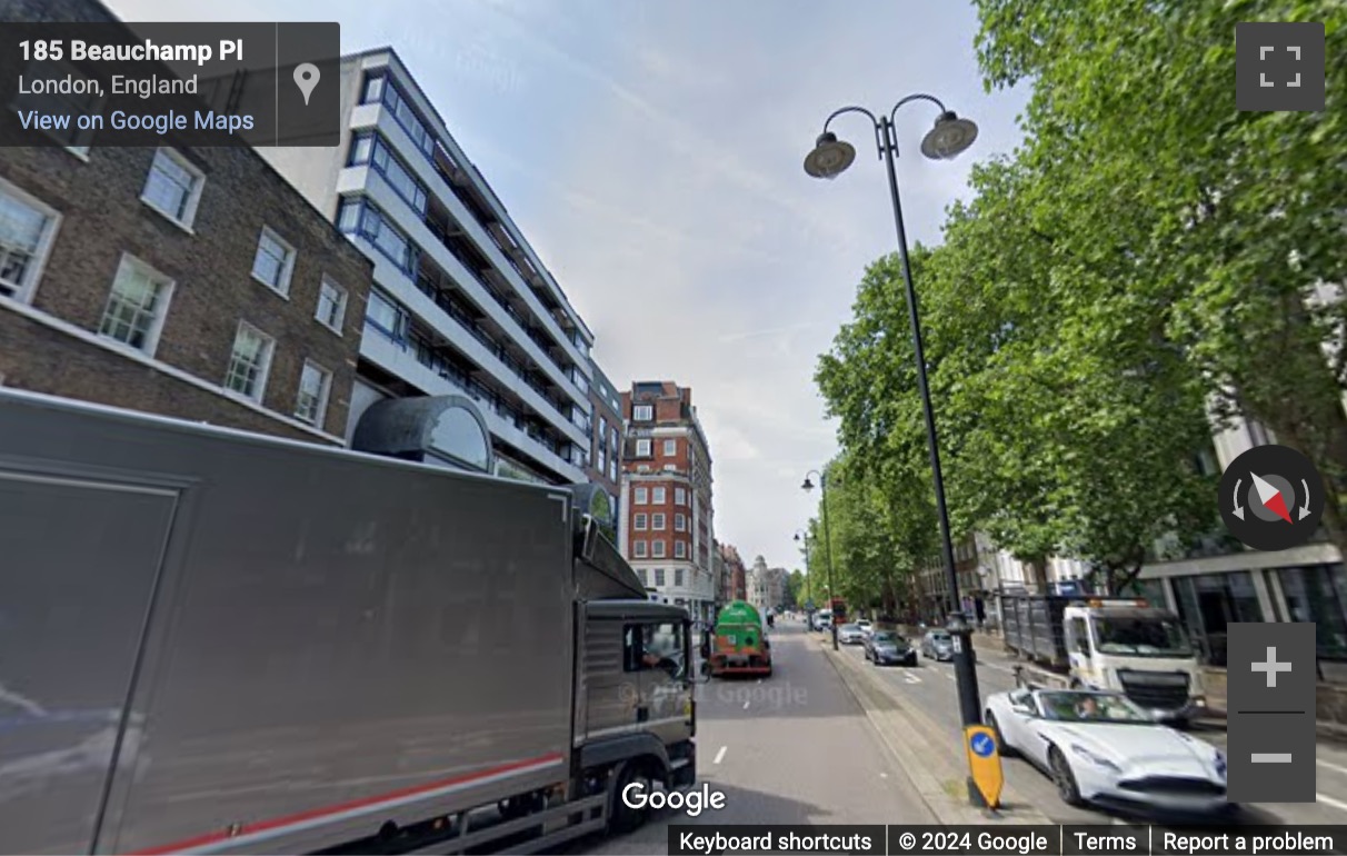 Street View image of 189 Brompton Road, Central London, SW3, UK