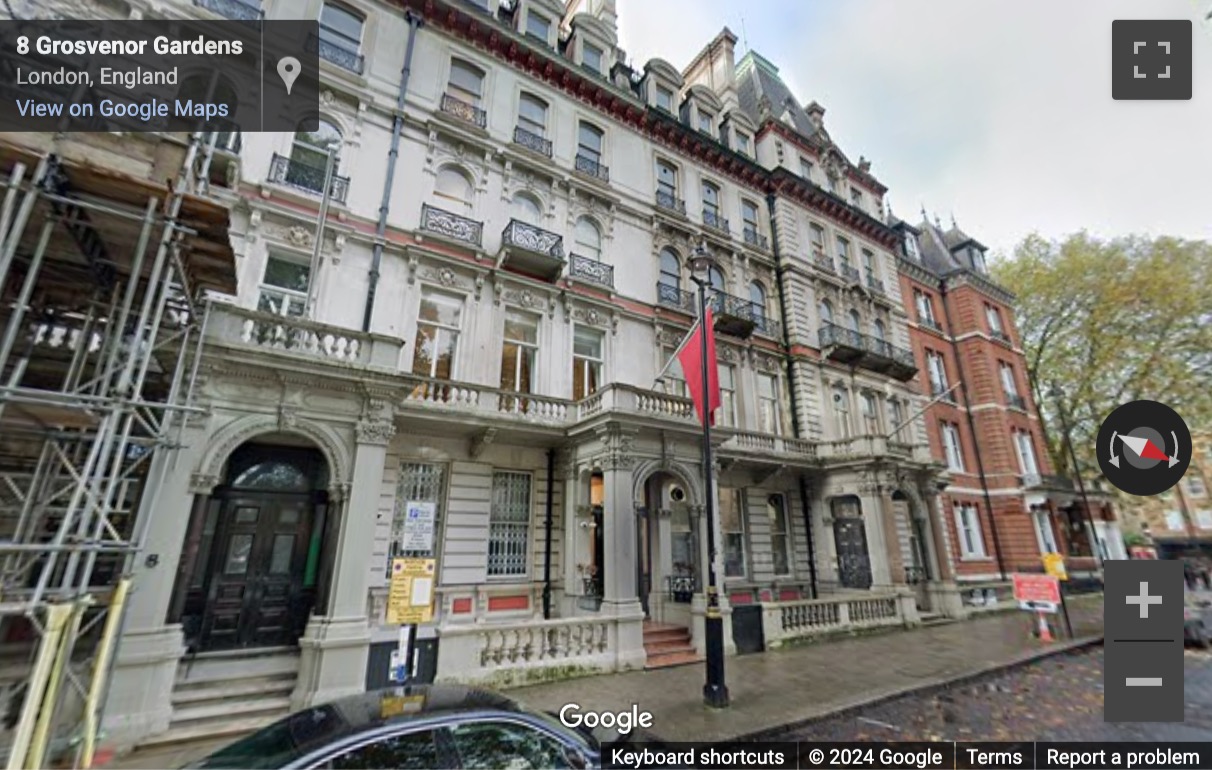 Street View image of Fivefields, 8-10 Grosvenor Gardens, Central London, SW1W, UK