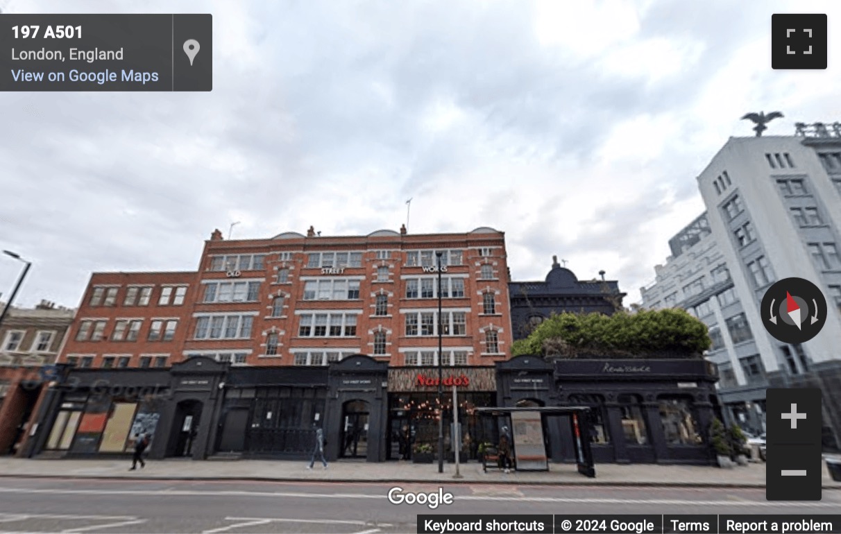 Street View image of Old Street Works, 197, 205 City Road, Central London, EC1V, UK