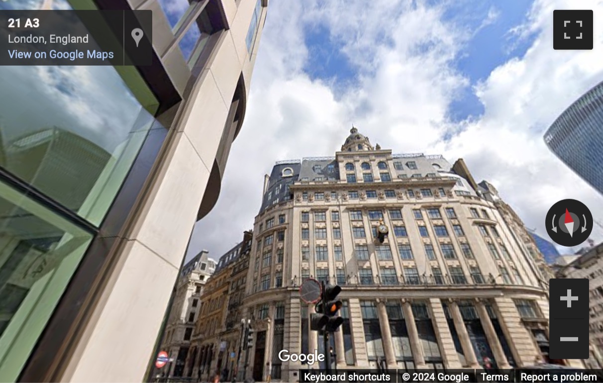 Street View image of 68 King William Street, Central London, EC4N, UK