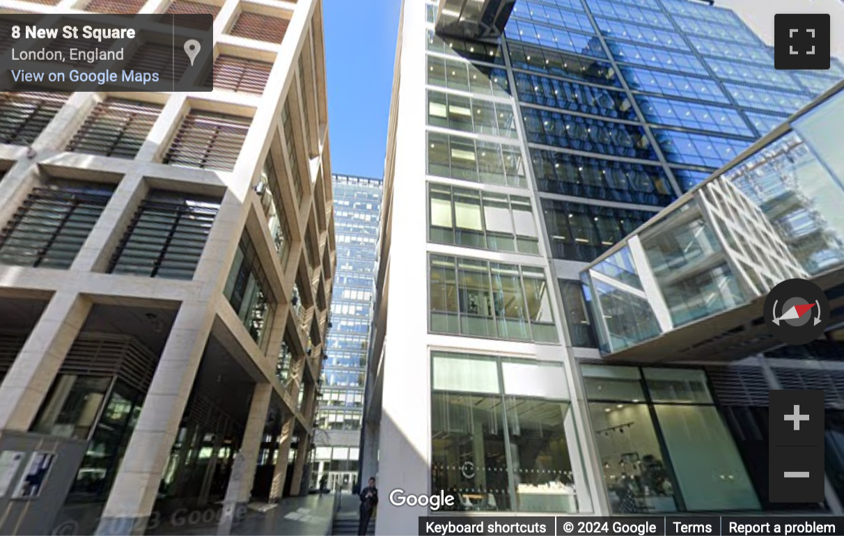 Street View image of 3 New Street Square, Central London, EC4A, UK