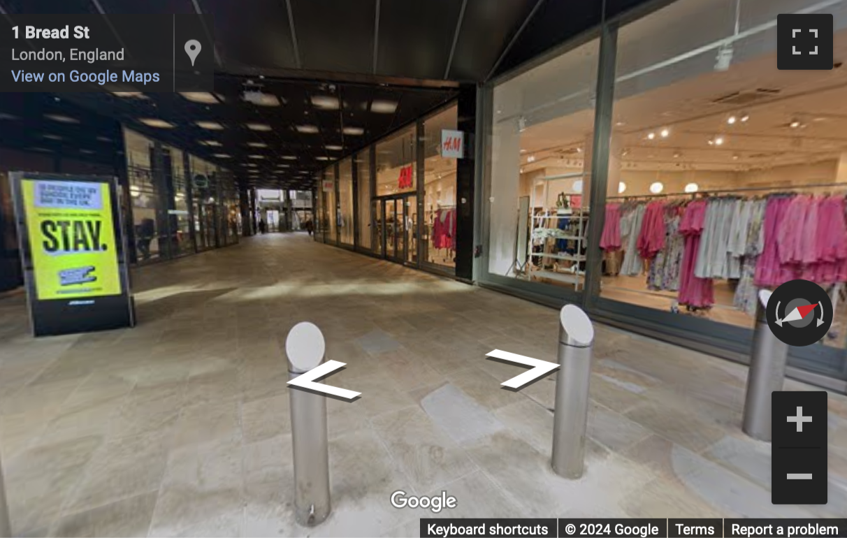 Street View image of One New Change, Central London, EC4M, UK