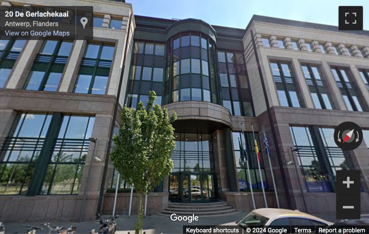 Street View image of De Gerlachekaai 20, Antwerp