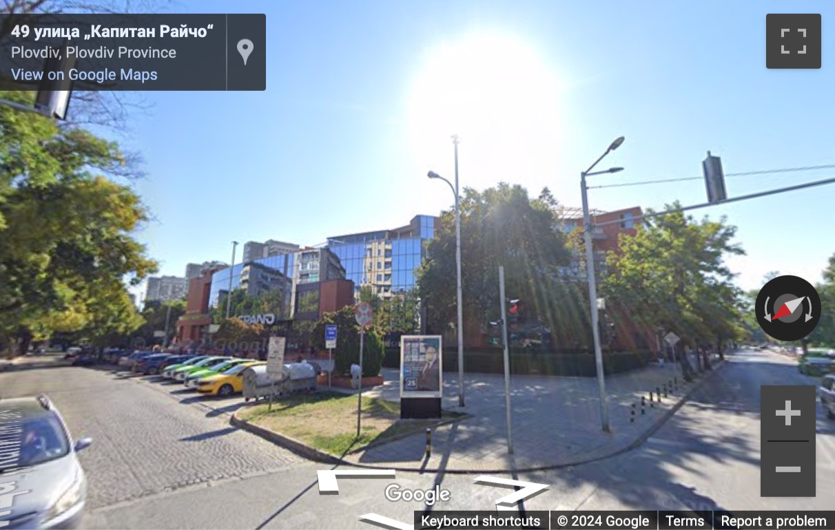 Street View image of Kapitan Raycho Nikolov 56, Trade Centre Grand, 2nd floor, Office 2-19, Plovdiv