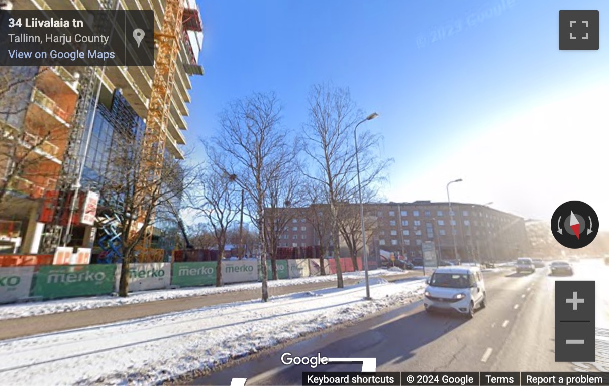 Street View image of Liivalaia 34, Tallinn, Estonia