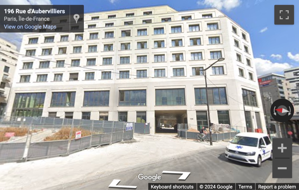 Street View image of 198 Rue d’Aubervilliers, Tribu Building, Paris